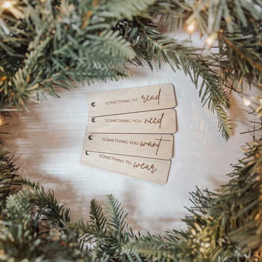 Want, Wear, Read, Need Gift Tags